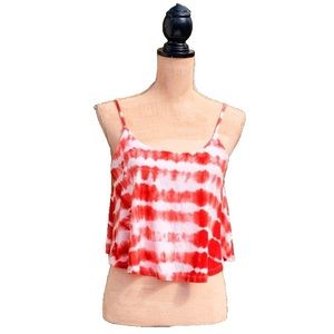 ☀️4/25 NWT Poof Tie-Dye Layered Cropped Tank